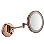 Led Foldable Cosmetic Mirror-Battery Charging / Single-Sided Mirror -  Rose Gold - 8 inch (20cm) Single - Copper + SUS304