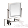 Led Foldable Cosmetic Mirror-Battery Charging / Double-Sided Mirror - Brushed surface - 8 inch (20cm) Single - Copper + SUS304