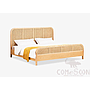 Rattan solid wood bed frame-150*200cm