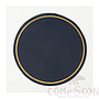 Coaster With Gold Border,PU，D10.2CM