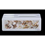 W1-White bright woven flower shell double-sided multifunctional tissue box, Resin+shell, 255*128*87mm