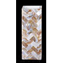 W2-Bright white woven flower shell vase, Resin+shell, 55*55*145mm