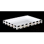 B1-Black butterfly edge and white pearl water shell Small tray, Resin+shell, 262*182*30mm