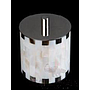 B1-Black Butterfly Edge White Pearl Water Shell Cotton Jar, Resin+shell, 80*80*95mm