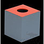 Orange square tissue box, Resin+shell, 134*134*140mm