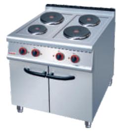 Electric 4-round cooking stove 700×700×（850+70)mm
