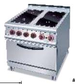 4-Burner Induction cooker with oven 700×700×（850+70)mm
