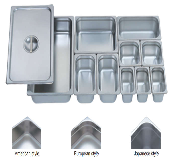 GN1/1*2.5 Euro style-S/S Gastronom Pan Chafing GN Pan