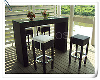 SET0509 imitation rattan bar stool