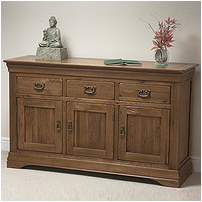 Yongyi new antique solid wood oak SHA15 three-door three pumping down