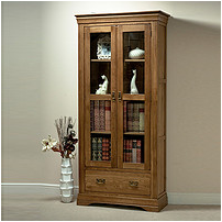 Yongyi new antique solid oak oak SHA17 glass cabinet