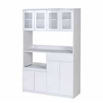 Upper and lower door kitchen cabinet (with microwave)