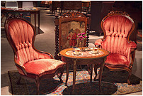 British last century Victorian couple sofa