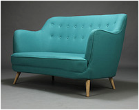 European modern 2 piece fabric living room sofa