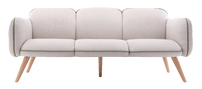 Cloud open three-seat sofa