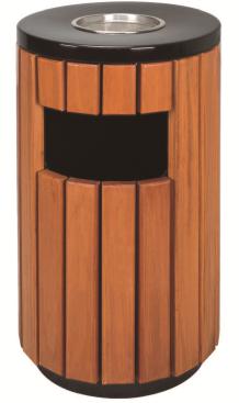 Outdoor Trash Can, Wooden, Φ400 * H800mm