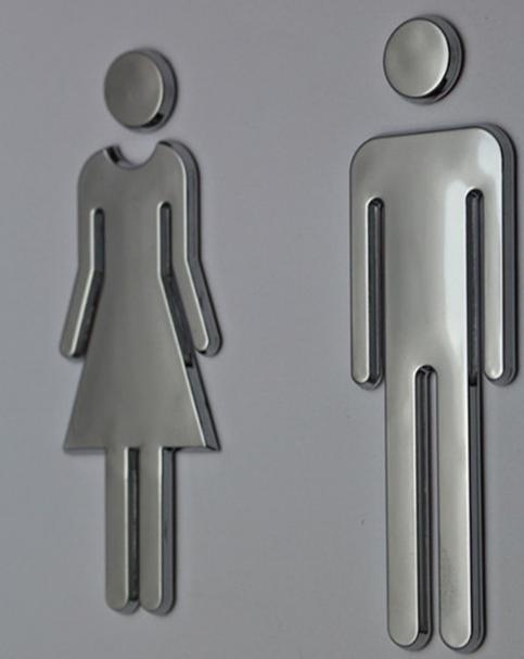 Toilet Sign,ABS,L12 *W 4cm