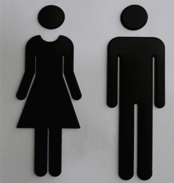 Toilet Sign,ABS,L20 * W6.5cm