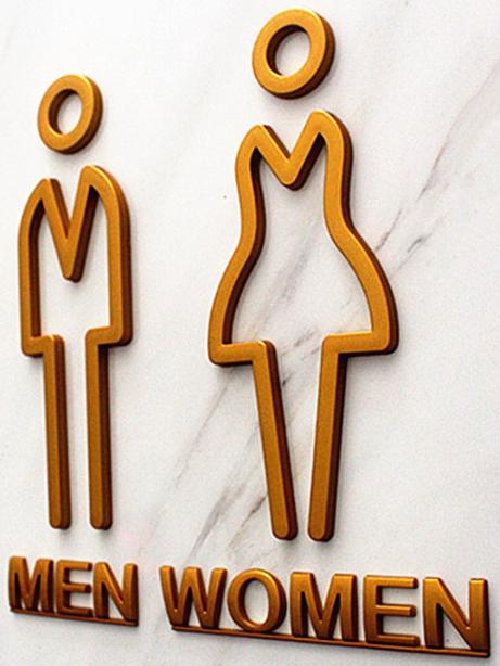 Toilet Sign,ABS,L20*W8.5*H0.5cm