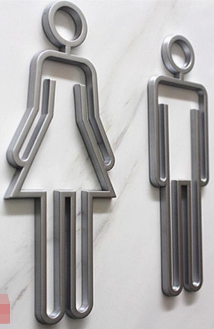Toilet Sign,ABS,L22*W8.8*H0.8cm