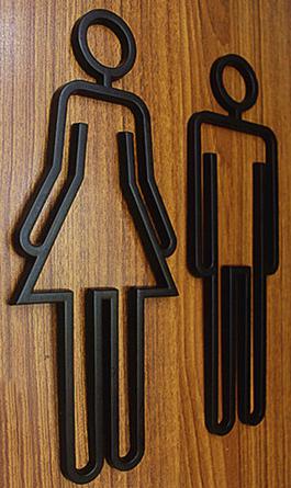 Toilet Sign,ABS,L22*W8.8*H0.8cm