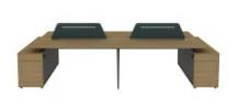 Four-person Staff Table2800*1200*1050mm