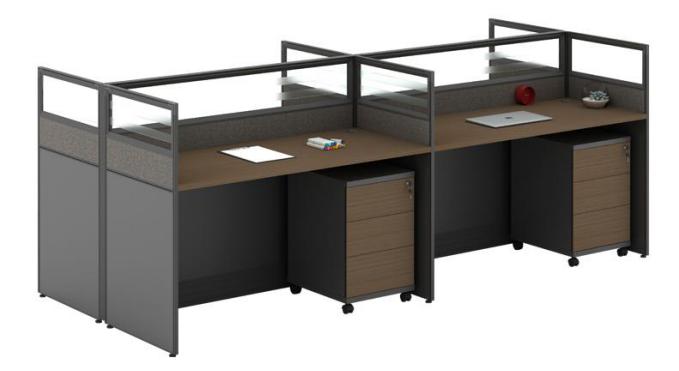 Four-person Staff Table With Screen2890*1230*1100mm