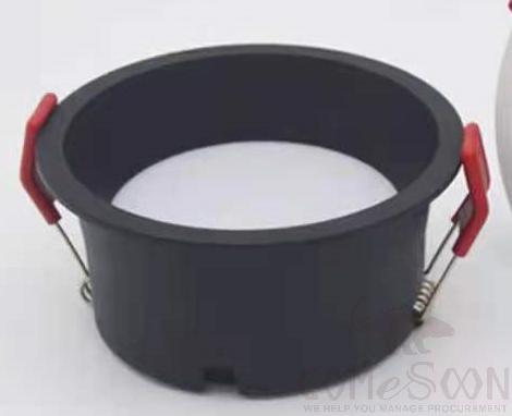 Black shell downlight-6000k-15w