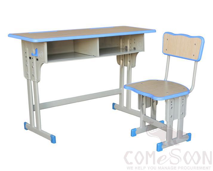 School Desks And Chairs,Plastic+Mdf+Iron