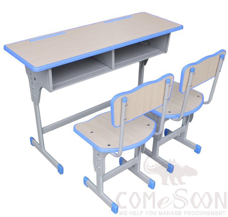 School Desks And Chairs,Plastic+Mdf+Iron