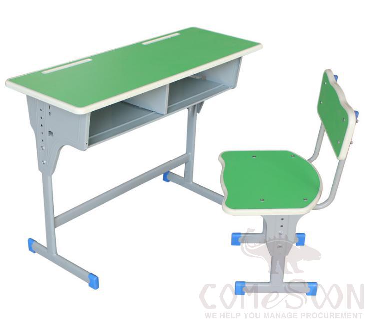 School Desks And Chairs,Plastic+Mdf+Iron