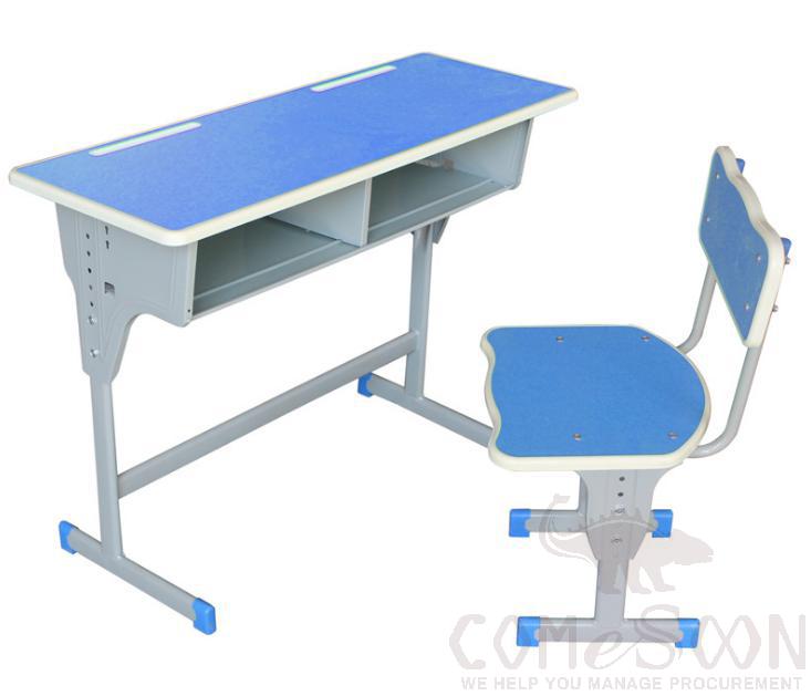 School Desks And Chairs,Plastic+Mdf+Iron