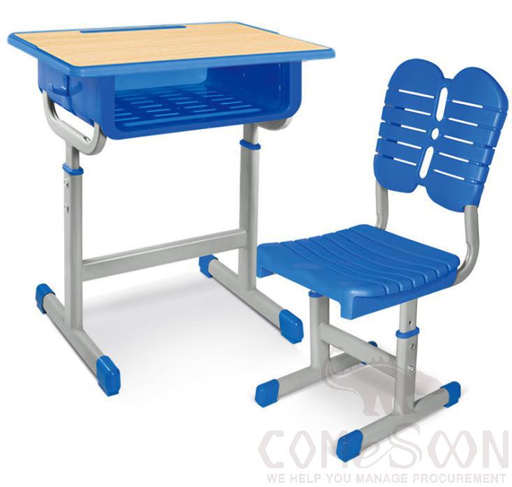 School Desks And Chairs,Plastic+Mdf+Iron