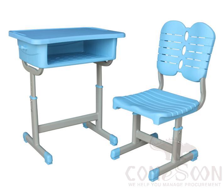 School Desks And Chairs,Bs Injection + Pp Plastic++Iron