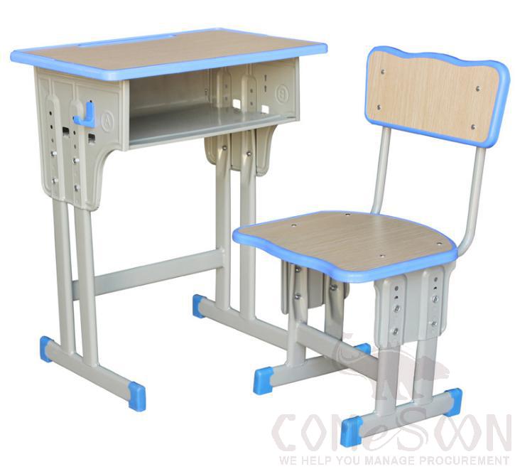School Desks And Chairs,Plastic+Mdf+Metal