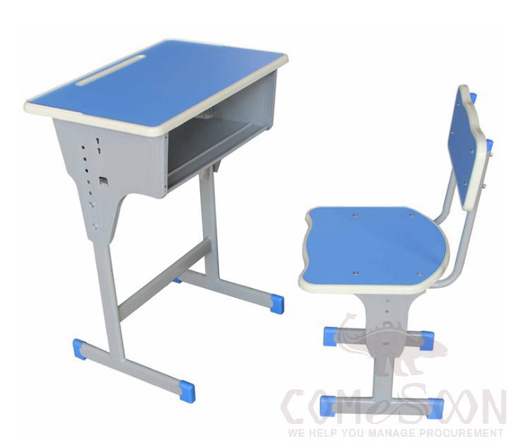 School Desks And Chairs,Plastic + Metal