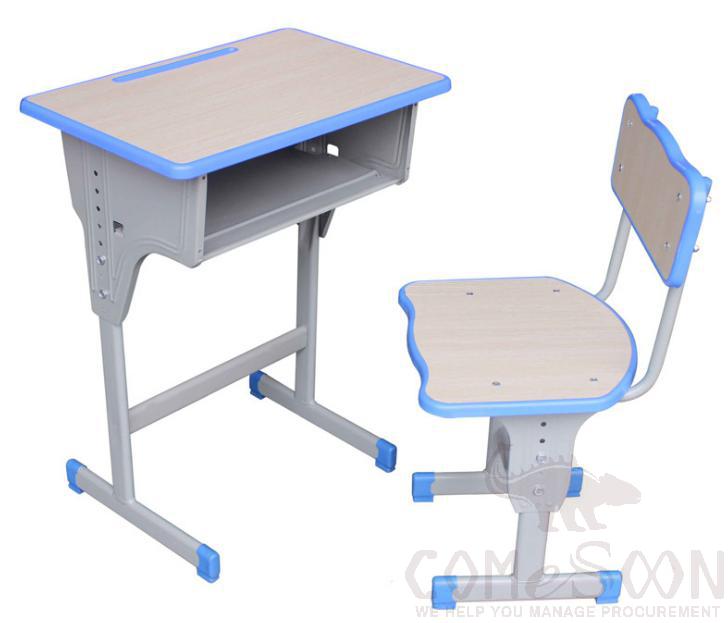 School Desks And Chairs,Plastic + Metal