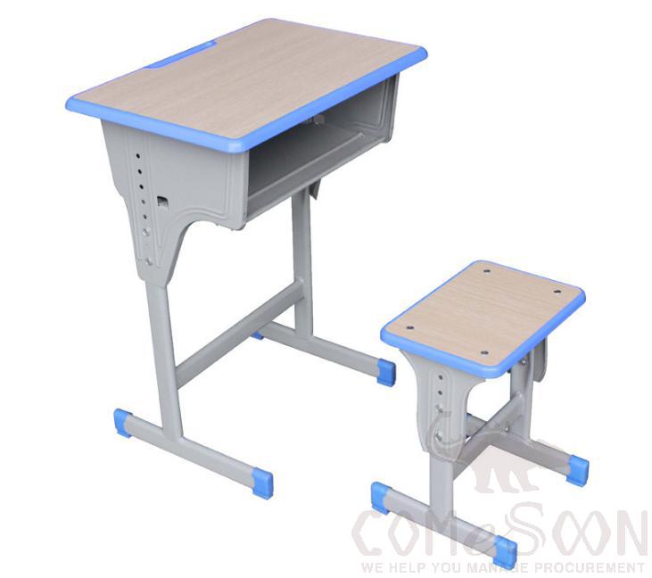 School Desks And Chairs,Plastic+Mdf+Metal