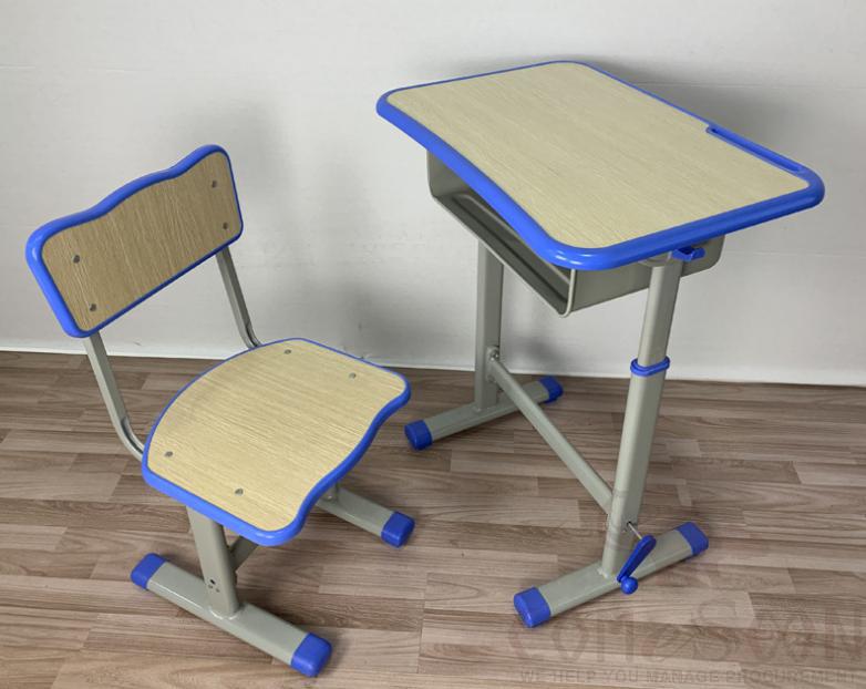 School Desks And Chairs,Mdf+Plastic+Metal