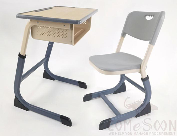 School Desks And Chairs,Mdf+Plastic+Metal