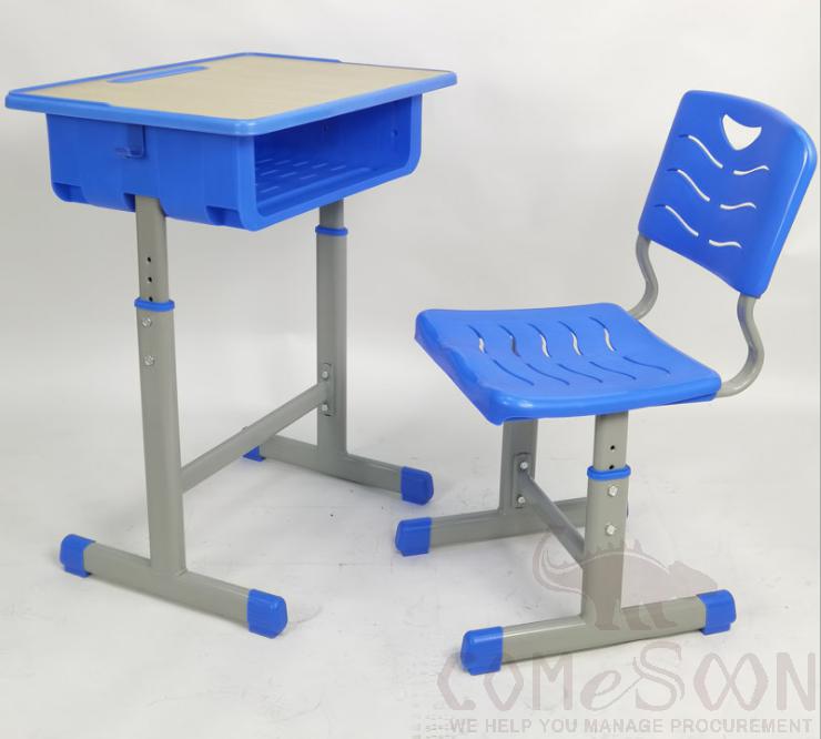 School Desks And Chairs,Mdf+Plastic+Metal