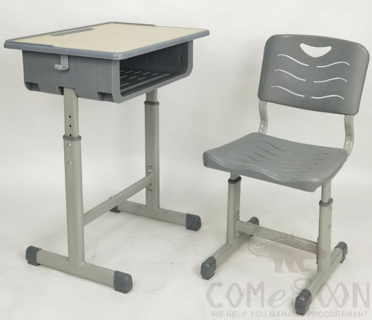 School Desks And Chairs,Mdf+Plastic+Metal