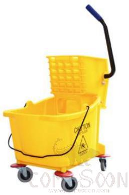 32L Single Mop Wringer Trolley-Side Press (With Curve Stick)