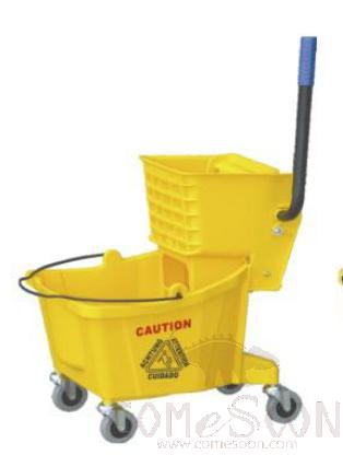 32L Single Mop Wringer Trolley-Side Press (With Straight Stick)