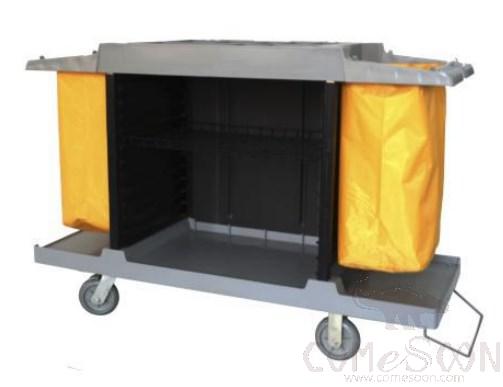 Small Plastic Room Service Cart , Housemaid Trolley