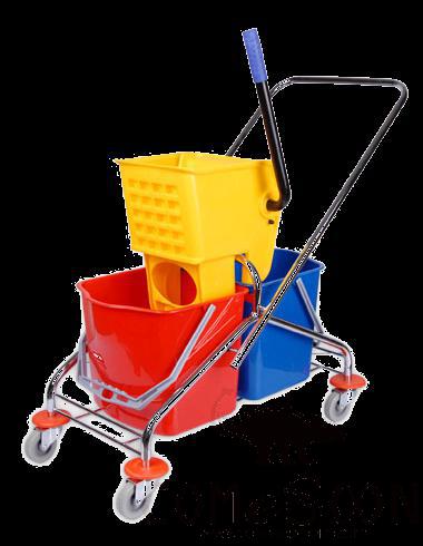 46L Side Pressure Double Barrel Water Press Truck (Electroplating)
L63*W27*H76Cm
Yellow, Blue