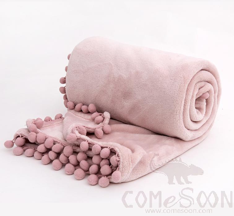 Blanket,Pink,Flannel,Polyester 92% + Spandex 8%,150*200CM