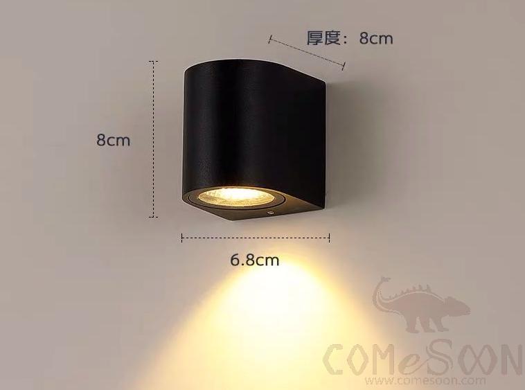 Waterproof Wall Light-3W，3000/4000/6000K，80*65*80mm