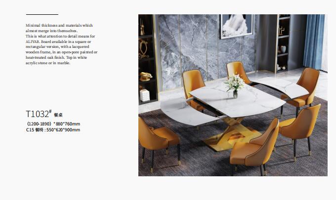 Dining table-rock slab