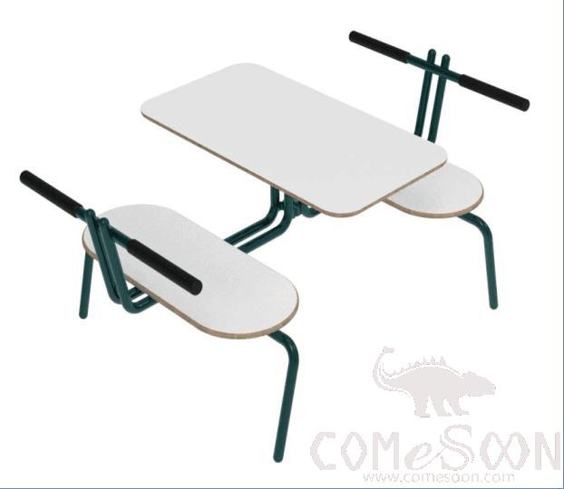 Canteen table &amp; chair-white 1680*1200*780mm